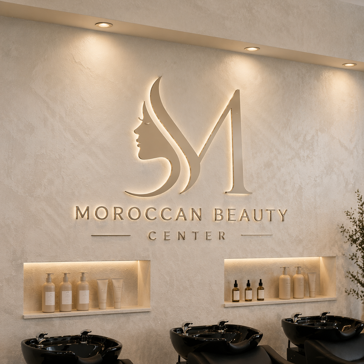 Luxury salon atmosphere at Moroccan Beauty Center in Cypress TX