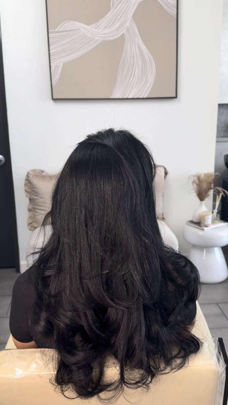 Haircut and blowout at Moroccan Beauty Center salon in Cypress TX