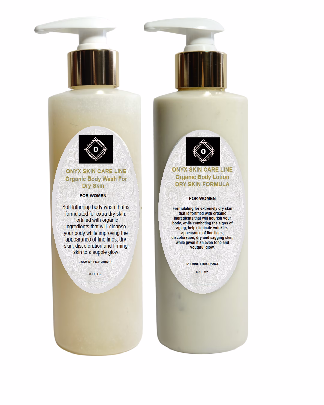 Onyx Dry Skin Body Care Duo wash and lotion